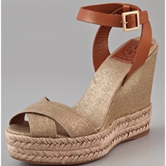 Tory Burch Fabian Espadrille Wedges. Size 6 - Picture 1 of 6